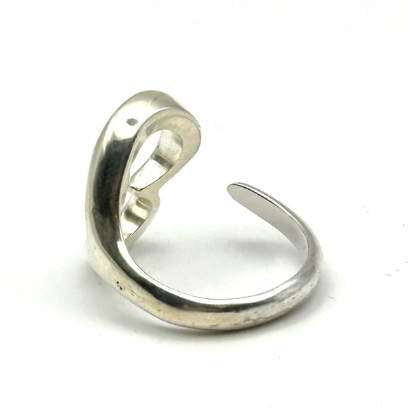 Tiffany & Co Silver Elsa Peretti Open Heart Ring Size 6.25 - Picture 3 of 6